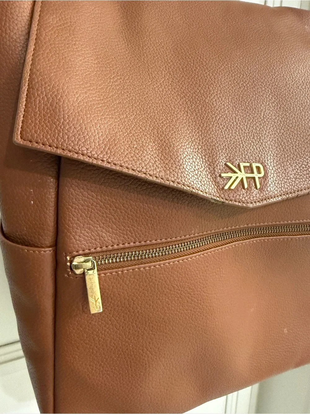 Freshly Picked Classic Cognac Diaper Bag Backpack Brown